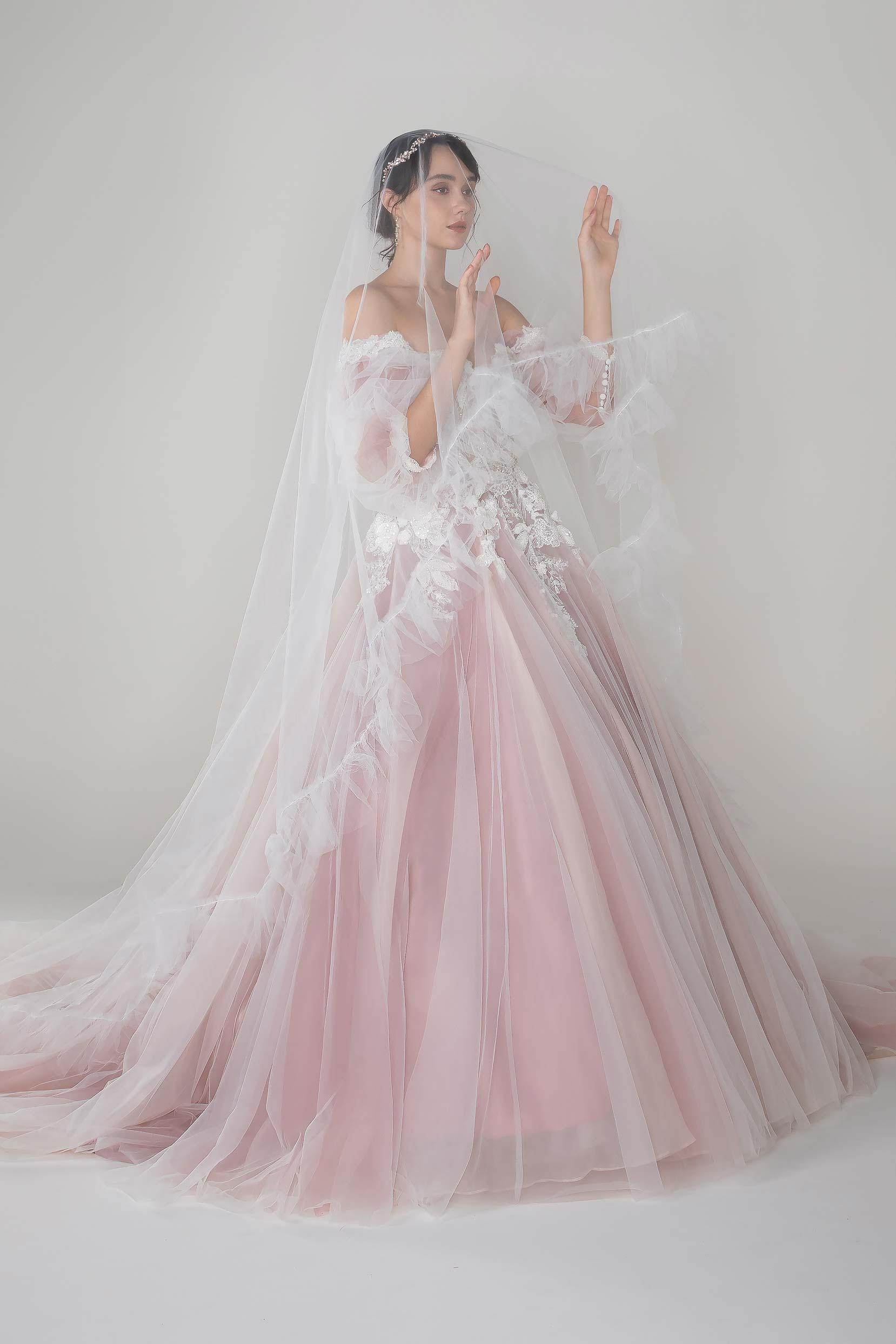 One-tier Cut Edge Tulle Cathedral Veils with CV0282 - COCOMELODY